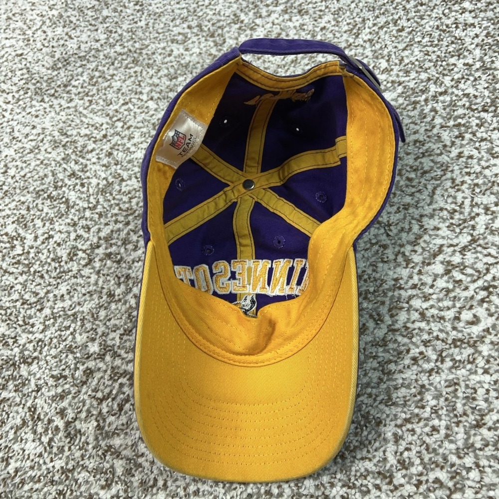 Minnesota Vikings Hat Cap Strap Back One Size Purple NFL Football Team Apparel - Picture 5 of 7